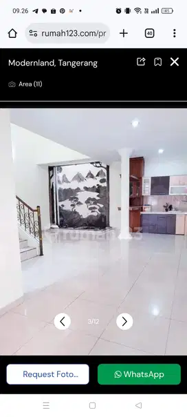 Rumah di cluster perancis modernland