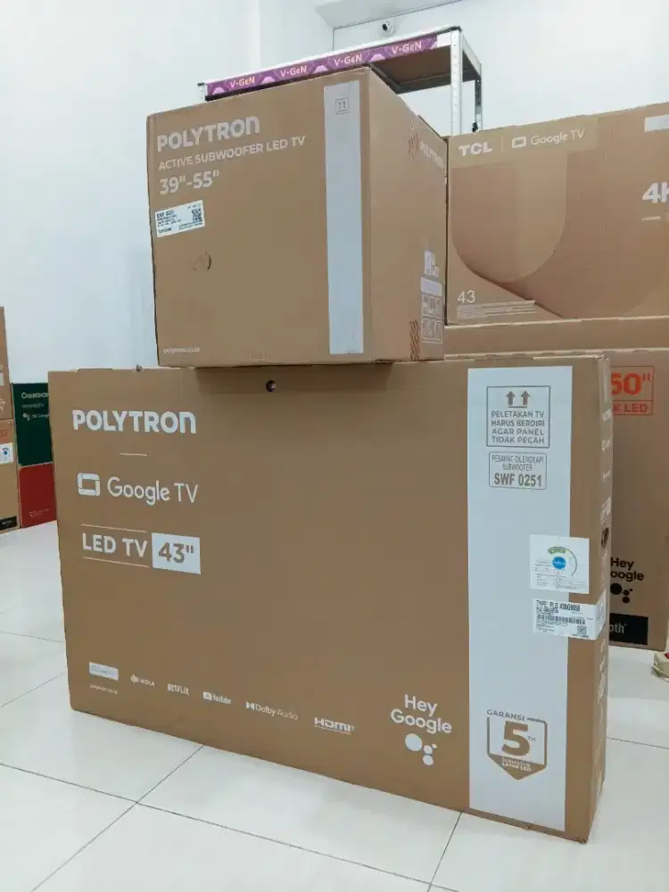 Polytron 43 in tv Soundbar sepiker google