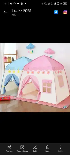 Mainan Anak Tenda Rumah muat 3-5anak