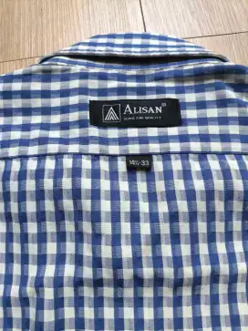 Alisan Kemeja Kotak-kotak Biru. Thrifting baju bagus - preloved