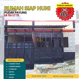 RUMAH SIAP HUNI 2 CARPOT MOBIL DI P4A PUNDAK PAYUNG BANYUMANIK