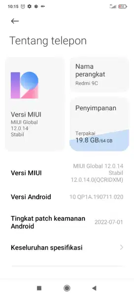 Jual redmi 9c bekas