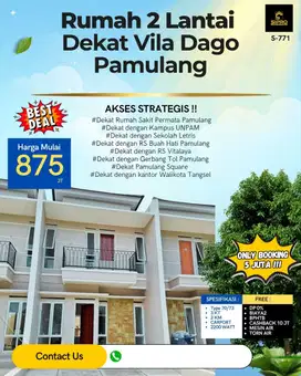 Rumah Dijual Cluster Pamulang Nego Strategis KPR