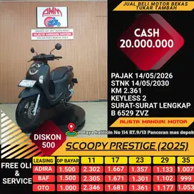 DP 1 JTAN BISA BAWA PULANG NEW SCOOPY PRESTIGE TH 2025 KM 2REBU