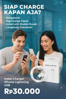 Kabel Data Charger iPhone Lightning to USB