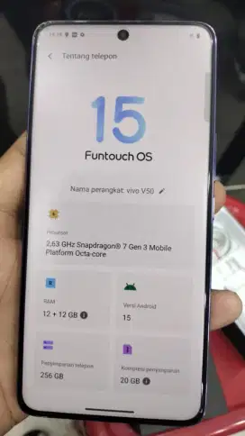 vivo v50 5G 12/256gb pemakaian 1 bulan garansi panjang mulus no minus