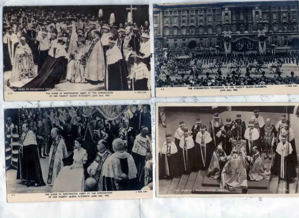 Postcard ratu Elisabet penobatan 1953 asli