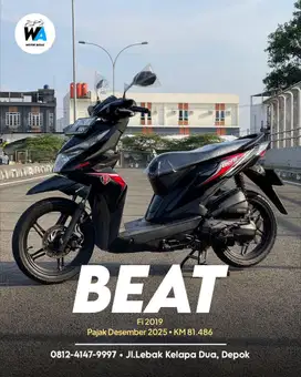 Honda Beat Cw FI Tahun 2019 Cash/Kredit