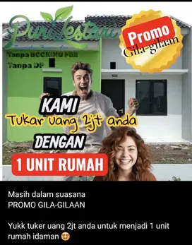 Rumah subsidi dp 0  10 menit dr stasiun cikarang