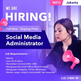 Lowongan Kerja Admin Sosial Media
