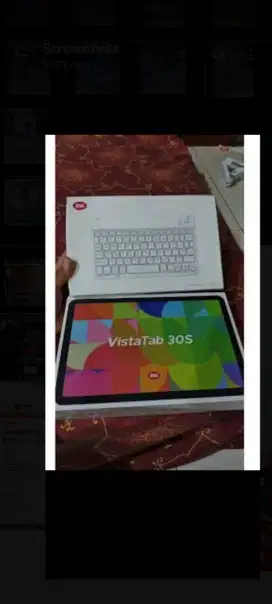 Tablet itel vistatab 30S sinyal LTE bonus flipcase keyboard
