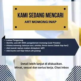 LOWONGAN ART MOMONG INAP