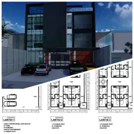 SHM,30 KAMAR,3 LANTAI,RUMAH KOST MODERN,CUSTOM, STRATEGIS LOKASI RING