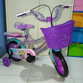 SEPEDA ANAK/SEPEDA ANAK CEWEK UKURAN 12/SEPEDA UNGU/SEPEDA UNGU 12/CTB