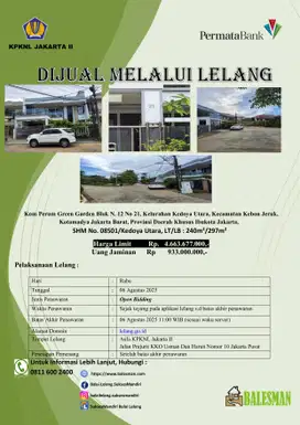 DIJUAL RUMAH MELALUI LELANG WILAYAH TANGERANG 1!!!