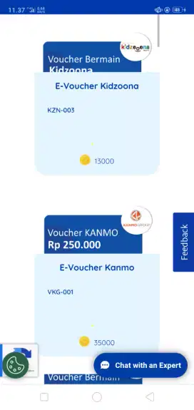 Voucher kanmo 250rb jual harga 150rb