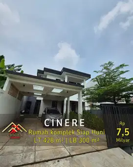 DIJUAL RUMAH BAGUS SIAP HUNI DALAM KOMPLEK ELIT DI CINERE