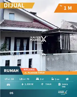 Rumah Murah di Plaosan Permai Dekat Araya Blimbing Malang