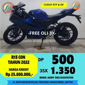 YAMAHA R15 CON TAHUN 2022 GRATIS KRIM SEJABODETABEK, BERGARANSI