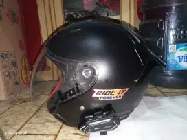 Helm kyt dj maru ukuran L +intercom