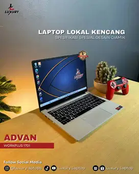 LAPTOP ADVAN WORKPLUS 1701 SLIM 5 RYZEN 6K SSD 512GB RAM SSD SECOND