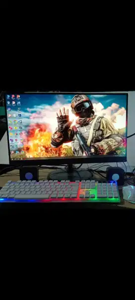 Monitor komputer 22in like new no minus ips frameless cikarang bekasi