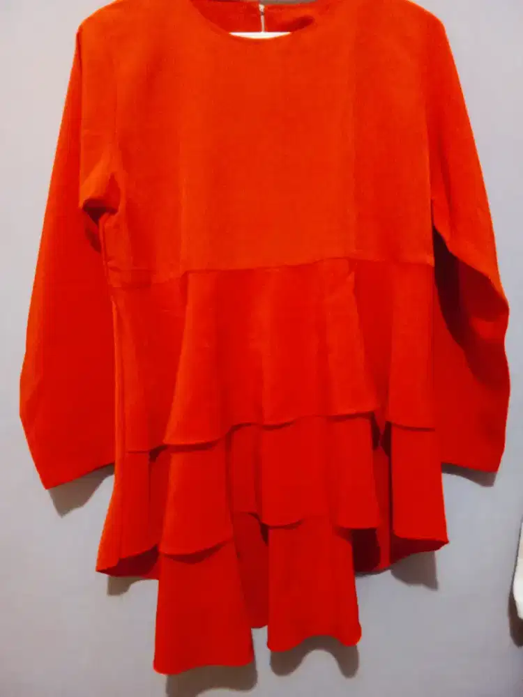 Blouse wanita model susun lengan panjang