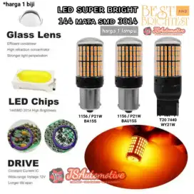 Lampu LED Sein Terang DAJJAL T20 1156 BAU15S bisa Mobil/Truk DC12-24V