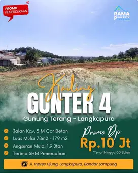 KAVLING LANGKAPURA BEBAS BANJIR DAN ASRI COCOK UNTUK BANGUN HUNIAN
