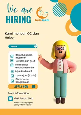 DIBUTUHKAN QC Produksi Cekatan