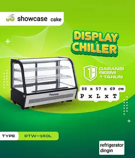 Showcase Cake Display Cooler Dingin Wirastar 160 Liter RTW-160K