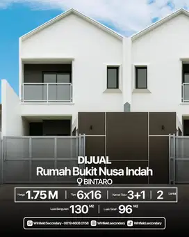Rumah 2Lantai Siap Huni di Bukit Nusa Indah Harga 1,75M