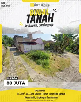 Dijual Tanah Hook Harga Murah Di Gondangrejo Karanganyar