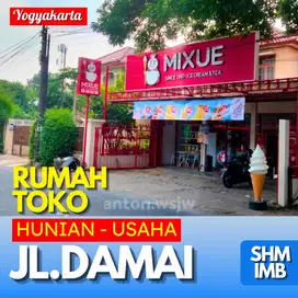 Rumah Bagus 2 Lantai Jogja TEPI Jl Damai Bonus Toko Lt 440 m² SHM IMB