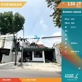 Disewakan Ruang Usaha Poros Jalan Raya Tidar Malang Ex Cafe