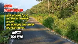 Murah, Luas 14.000 m² hrg 350 Juta