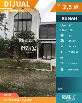 Dijual Rumah View Gunung di Royal Garden Regency Kota Batu