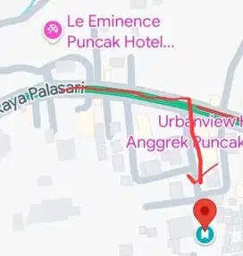 Dijual tanah seberang Hotel Le Eminence Puncak