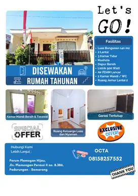 Rumah di Sewakan Tahunan