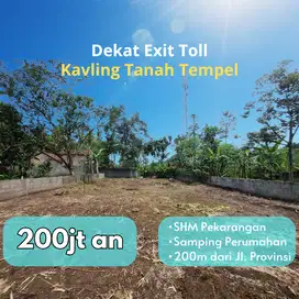 Tanah Sleman Tempel Dekat Exit Toll