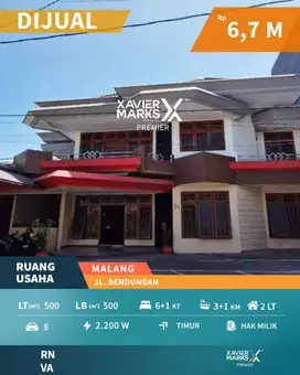 Rumah Usaha Siap Pakai Di Jalan Bendungan Lowokwaru Malang