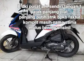 Honda Beat Eco 2019 cbs combi break cw asli biru putih B dki pusat