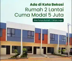 Rumah dijual bekasi, 2 lantai full furnish dekat pintu tol Grandwisata