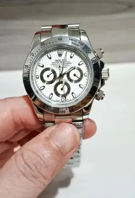 Bu jual rugi Jam Rolex Daytona simpanan body stainles crono aktif 1,8j