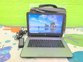 Laptop hp 14 silver slim keren no minus siap pakai