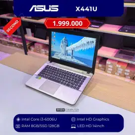ASUS X441U Core I3-6006U HD 14inch RAM8GB SSD128GB Notebook Second