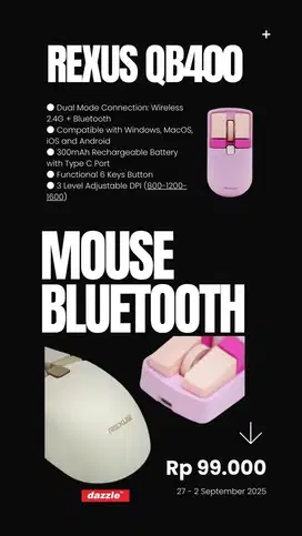 Rexus Mouse Office Wireless Bluetooth QB400