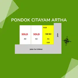 Dekat Stasiun Citayam, Tanah SHM telah Pecah, Di Dalam Perumahan