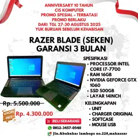 jual laptop Razer Blade