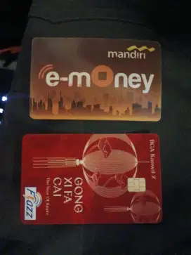 E-money & Flazz Kartu beserta isinya